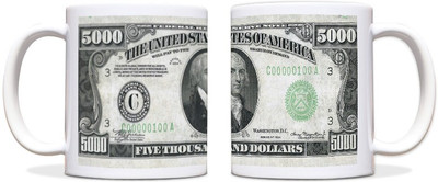 60% OFF on ShopMantra 5000 Dollar Black Ceramic Mug 300 ml