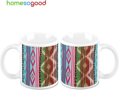 45% OFF on HomeSoGood Zigzag Path Ceramic Mug 325 ml, Pack of 2 45% OFF on HomeSoGood Zigzag Path Ceramic Mug 325 ml, Pack of 2