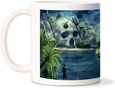 75% OFF on AMY Boat Island Skullcoffee Ceramic Mug 75% OFF on AMY Boat Island Skullcoffee Ceramic Mug