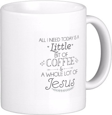 88% OFF on Exoctic Silver Classic Quoted Coffee 00126 Ceramic Mug 300 ml