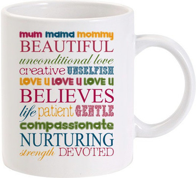 50% OFF on LOLprint MUM MAMA MOMMY Ceramic Mug 325 ml