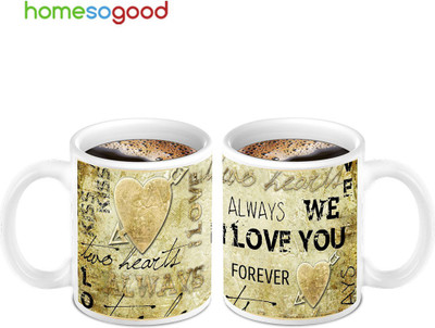 45% OFF on HomeSoGood Glowing 3d Love Spark 2 Mugs Ceramic Mug 280 ml, Pack of 2 45% OFF on HomeSoGood Glowing 3d Love Spark 2 Mugs Ceramic Mug 280 ml, Pack of 2