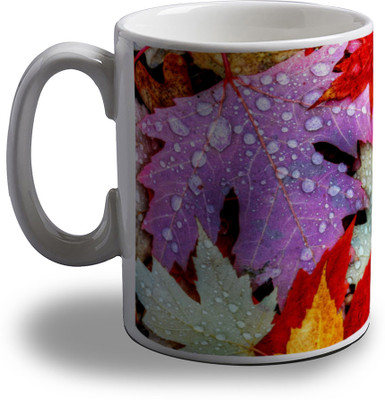 Artifa Colorful Leaves AMG0187 Porcelain, Ceramic Mug 350 ml