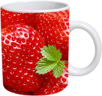 60% OFF on Orkize Strawberry Ceramic Mug 350 ml