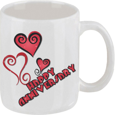 16% OFF on Ellicon 73 Happy Anniversay Ceramic Mug