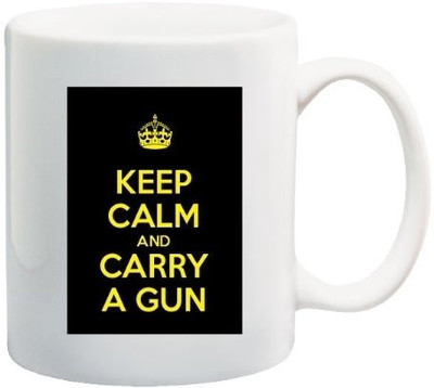 40% OFF on Teeskart Keep Calm And Carry A Gun Porcelain Mug 300 ml 40% OFF on Teeskart Keep Calm And Carry A Gun Porcelain Mug 300 ml