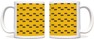 60% OFF on ShopMantra Batman Logo Pattern Black Ceramic Mug 300 ml