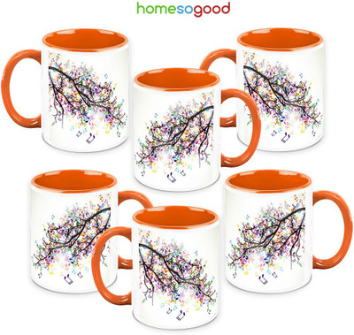 41% OFF on HomeSoGood Branches Of Music 6 Mugs Ceramic Mug 325 ml, Pack of 6 41% OFF on HomeSoGood Branches Of Music 6 Mugs Ceramic Mug 325 ml, Pack of 6