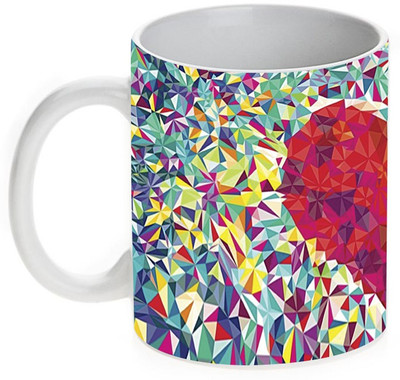 63% OFF on Mugwala Abstract 3D Heart Ceramic Mug 350 ml