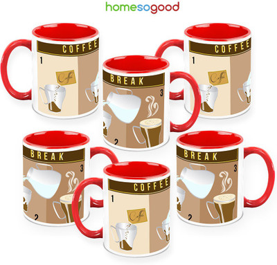 41% OFF on HomeSoGood Serve Me More Coffee Pack Of 6 Ceramic Mug 325 ml, Pack of 6 41% OFF on HomeSoGood Serve Me More Coffee Pack Of 6 Ceramic Mug 325 ml, Pack of 6