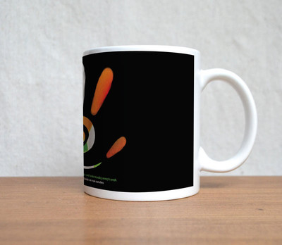 60% OFF on StyBuzz Together We Progress Hand Art Ceramic Mug 300 ml