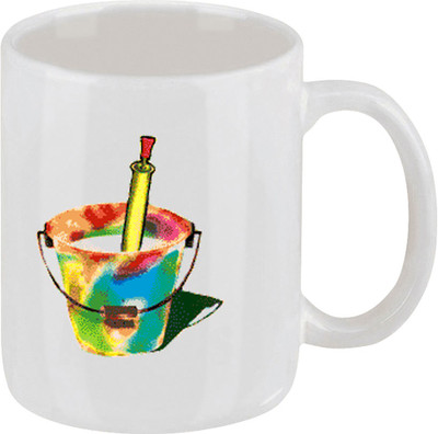 28% OFF on Ellicon C81 Pichkari Coffee Ceramic Mug 325 ml