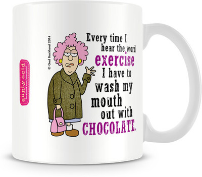 35% OFF on Tashanstreet Aunty Acid Chocolate & Exercise Ceramic Mug 325 ml 35% OFF on Tashanstreet Aunty Acid Chocolate & Exercise Ceramic Mug 325 ml