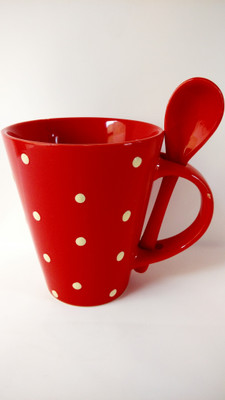 42% OFF on Cera Zems Polka Dot Ceramic Mug 175 ml