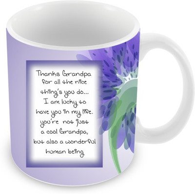 26% OFF on Everyday Gifts Thanks Grandpa Ceramic Mug 325 ml