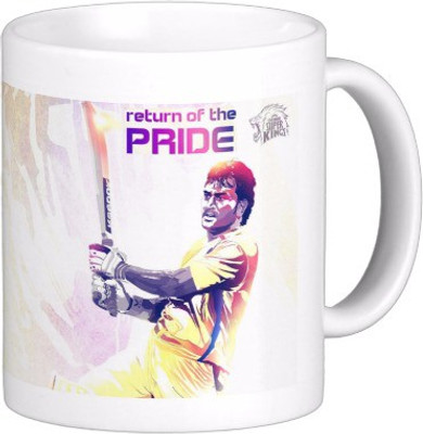 88% OFF on Exoctic Silver Chennai Super King IPL Series XXX 025 Ceramic Mug 300 ml