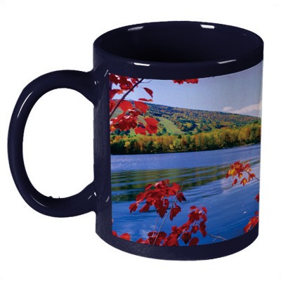 56% OFF on Amy Nature Natural Beauty Dark Blue Ceramic Mug 330 ml