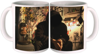 25% OFF on Shopkeeda Men With Hooded Shadow Ceramic Mug 350 ml