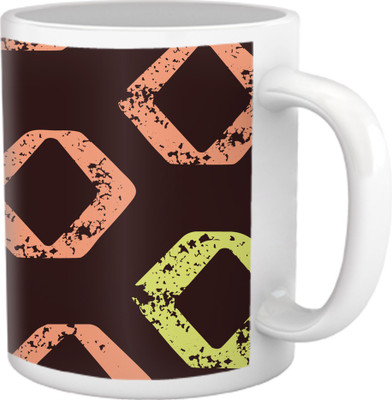 50% OFF on Tiedribbons Shy Shine_Geometric Multicolor_Screwed Zero Pattern Ceramic Mug 325 ml
