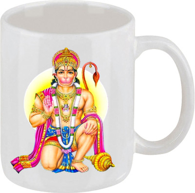 28% OFF on Ellicon D48 God Hanuman Ceramic Mug 325 ml