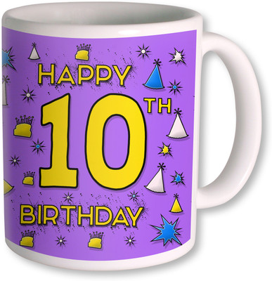 58% OFF on Photogiftsindia 10th Happy Birthday Coffee Ceramic Mug 350 ml