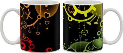 15% OFF on Artifa Abstract Porcelain, Ceramic Mug 350 ml