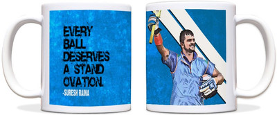 64% OFF on ShopMantra Suresh Raina Standing Ovation Quote Ceramic Mug 300 ml