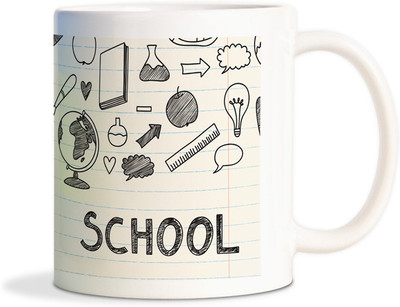87% OFF on AMY School Theme Doodle Coffee Ceramic Mug 87% OFF on AMY School Theme Doodle Coffee Ceramic Mug