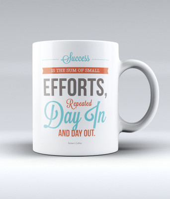 19% OFF on Lab No. 4 Success Is The Sum Of Small Efforts, Repeated Day In And Day Out - Robert Collier Ceramic Mug 350 ml