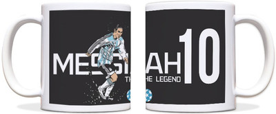 60% OFF on ShopMantra Lionel Messi Argentina Football Black Ceramic Mug 300 ml