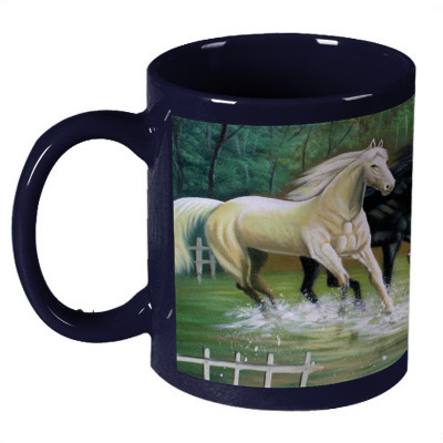 56% OFF on Amy Three Horses Running Dark Blue Ceramic Mug 330 ml 56% OFF on Amy Three Horses Running Dark Blue Ceramic Mug 330 ml