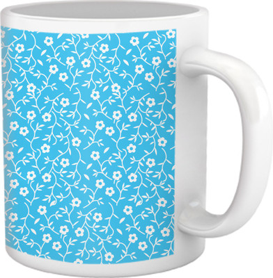 50% OFF on Tiedribbons Shy Shine_Geometric Multicolor_ Crowded Blue Pattern Ceramic Mug 325 ml