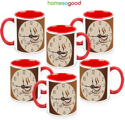41% OFF on HomeSoGood Coffee Time Is Near Pack Of 6 Ceramic Mug 325 ml, Pack of 6 41% OFF on HomeSoGood Coffee Time Is Near Pack Of 6 Ceramic Mug 325 ml, Pack of 6