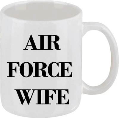 28% OFF on Ellicon E152 Air Force Wife Ceramic Mug 325 ml