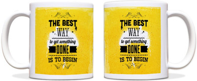60% OFF on ShopMantra The Best WayQuote Black Ceramic Mug 300 ml