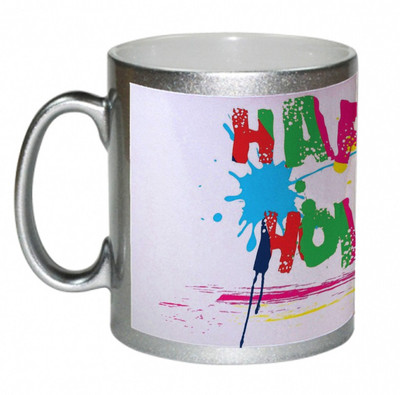 55% OFF on AMY Amyhappy Holi Colorful Art Ceramic Mug 325 ml