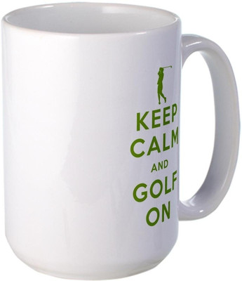 Snoogg Keep calm and Golf On Porcelain Bone China Coffee Ceramic Mug
