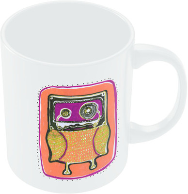 29% OFF on PosterGuy The Singing Owl Orange Ceramic Mug 280 ml