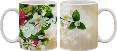15% OFF on Artifa Red And White Roses Porcelain, Ceramic Mug 350 ml 15% OFF on Artifa Red And White Roses Porcelain, Ceramic Mug 350 ml