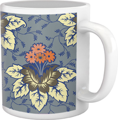 50% OFF on Tiedribbons Pure Vanity_Tru Concept_Vintage Red Hearts Pattern Ceramic Mug 325 ml