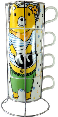 Gift Island GI789B Ceramic Mug 0.3 ml, Pack of 4 Gift Island GI789B Ceramic Mug 0.3 ml, Pack of 4