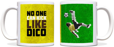 60% OFF on ShopMantra Edson Pele Brazil Football Black Ceramic Mug 300 ml