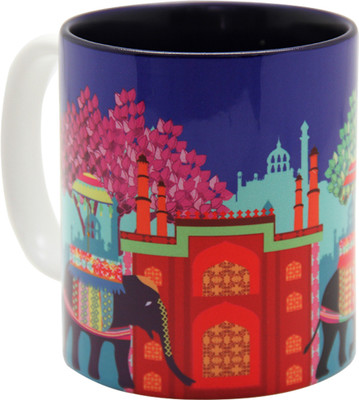 The Elephant Company Ceramic Elephant Savari Ceramic Mug 180 ml The Elephant Company Ceramic Elephant Savari Ceramic Mug 180 ml