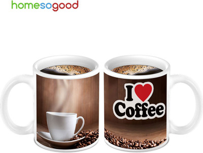 45% OFF on HomeSoGood I Love Coffee Printed 2 Mugs Ceramic Mug 280 ml, Pack of 2 45% OFF on HomeSoGood I Love Coffee Printed 2 Mugs Ceramic Mug 280 ml, Pack of 2