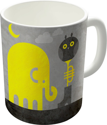 80% OFF on The Fappy Store Owl And The Elephant Ceramic Mug 300 ml
