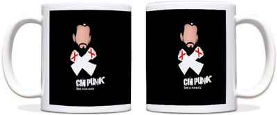 60% OFF on ShopMantra CM Punk Artwork Black Ceramic Mug 300 ml
