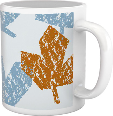 66% OFF on Tiedribbons Shy Shine_Geometric Multicolor_ Paper Flower Pattern Ceramic Mug 325 ml