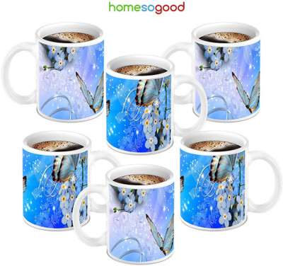 49% OFF on HomeSoGood Beautiful Butterfly's On Coffee Ceramic Mug 280 ml, Pack of 6 49% OFF on HomeSoGood Beautiful Butterfly's On Coffee Ceramic Mug 280 ml, Pack of 6