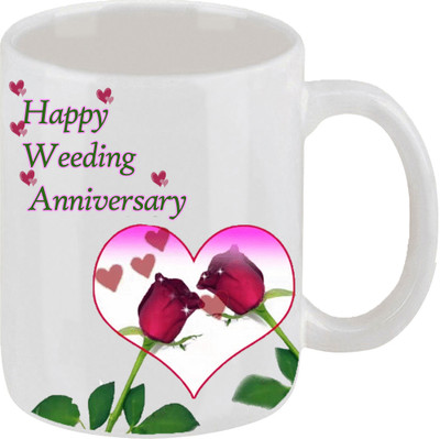 16% OFF on Ellicon 68 Happy Anniversay Ceramic Mug