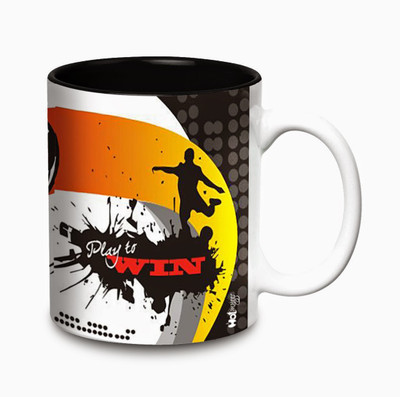 15% OFF on Hot Muggs Live The Sport Soccer Play To Win Ceramic Mug 350 ml